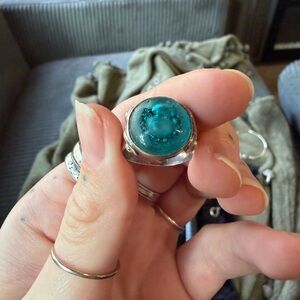 Handmade Peruvian glass ring
